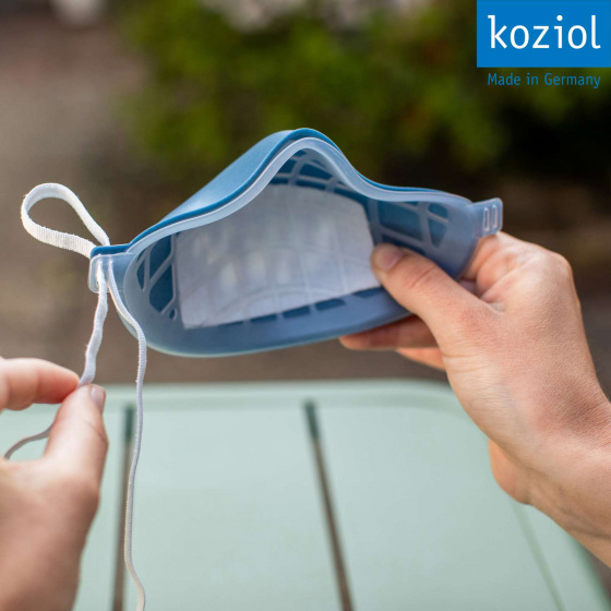 Koziol mondmasker hi afbreekbaar 11 x 6,5 cm blauw mt one-size - Afbeelding 5