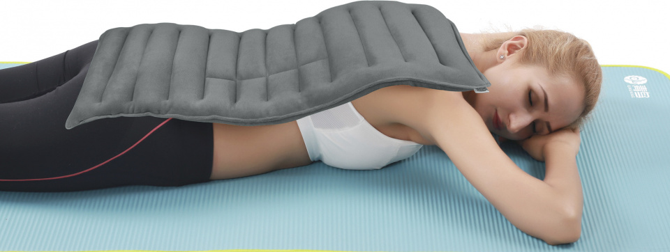 warmtekussen met lavendel geur op lichaam