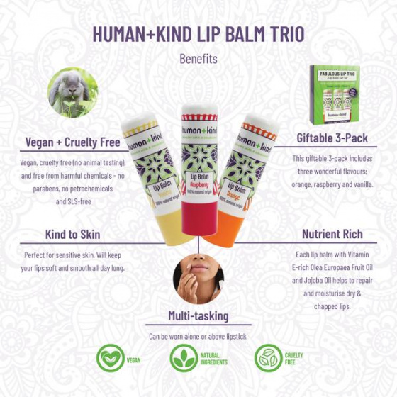 Human+Kind Fabulous Lip Trio